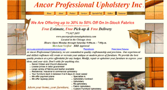 Desktop Screenshot of ancorprofessionalupholstery.com